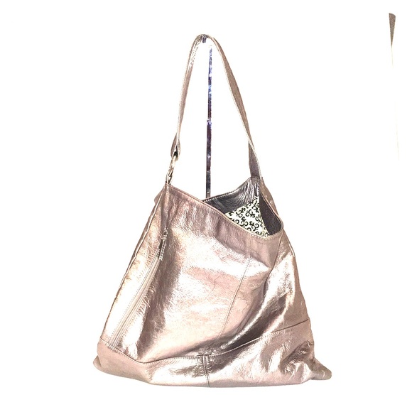 HOBO Handbags - HOBO gunmetal gray distressed leather shoulder bag